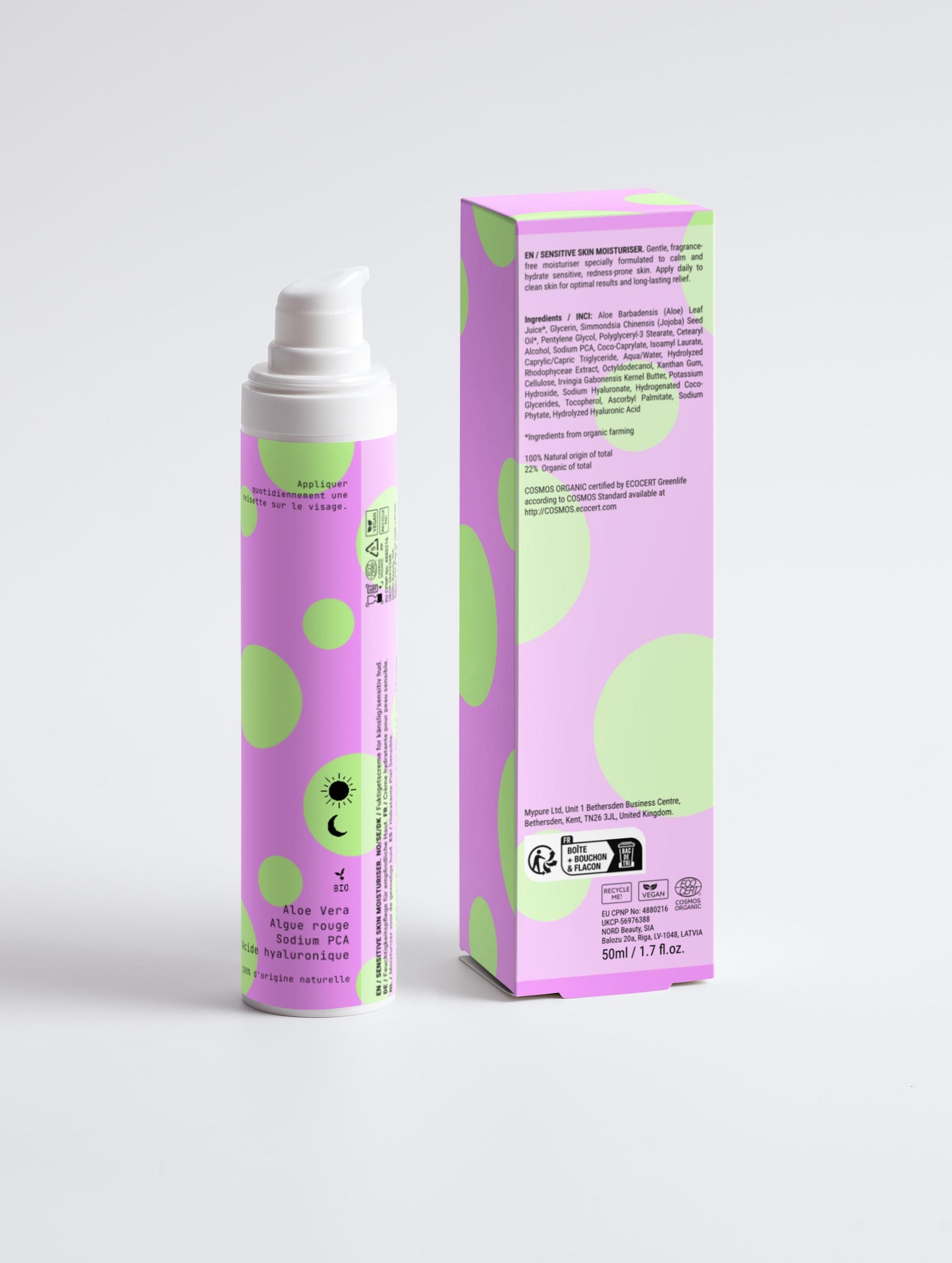 Crème Hydratante Visage Bio – Peaux Sensibles & Réactives - bul•