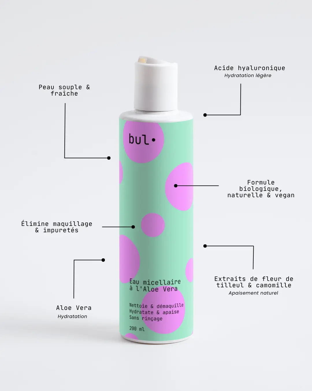 Eau Micellaire Bio à l'Aloe Vera – Hydratante & apaisante