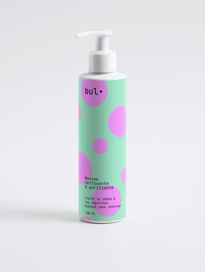 Mousse Nettoyante Purifiante – Sébum & Impuretés - bul•